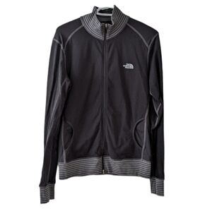 The north face track zip up jacket black size Large T8